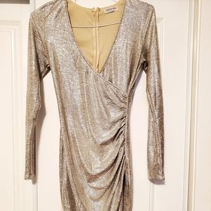 FashionNova Silver Sparkle Dress